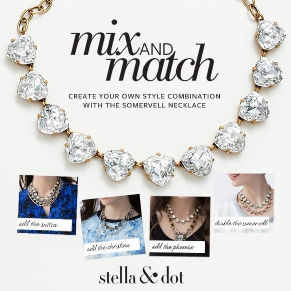 :: S&D Classic Somervell Crystal Necklace - Picture 1 of 8